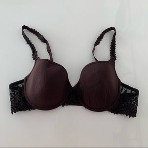 Chantelle 34C Burgundy Padded Underwire Bra